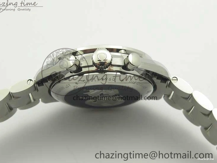 1227 Lightweight Speedmaster SS Snoopy OMF Best Edition White Dial on SS Bracelet Manual Winding Chrono Movement 7992